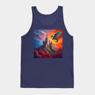 Dragon Castle Psychedelic Fantasy Tank Top